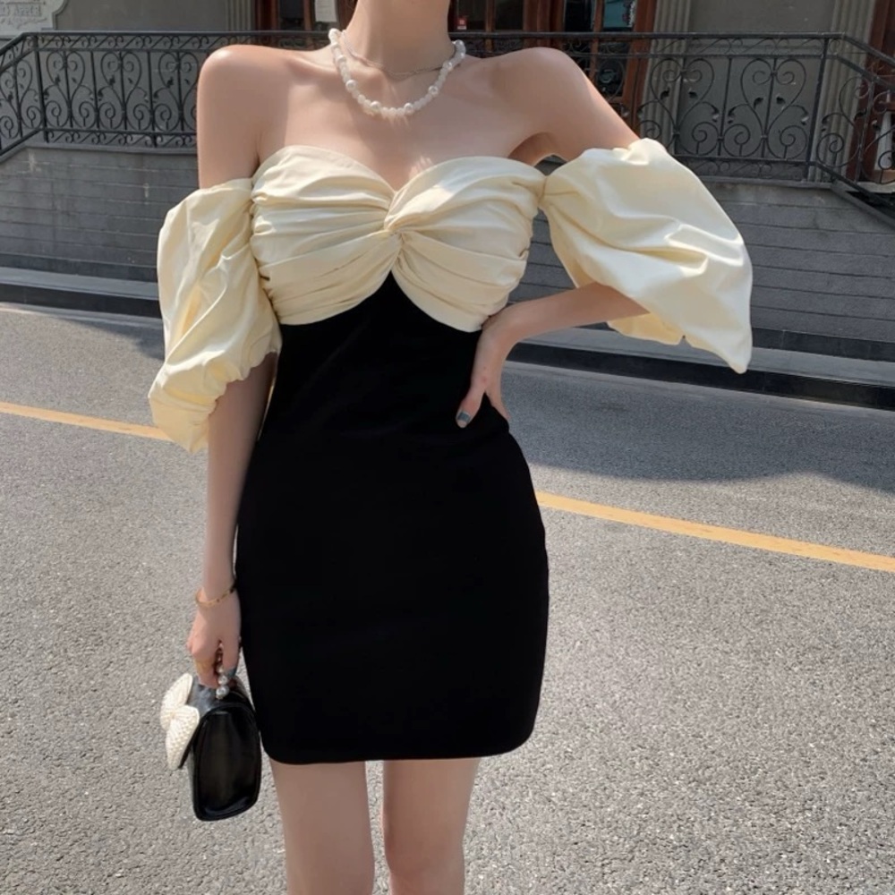 Black and Cream Dress
